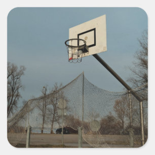 Basketball Vierkante Sticker