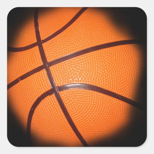 Basketball Vierkante Sticker (Voorkant)