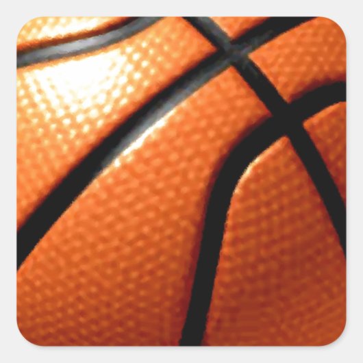 Basketball Vierkante Sticker (Voorkant)