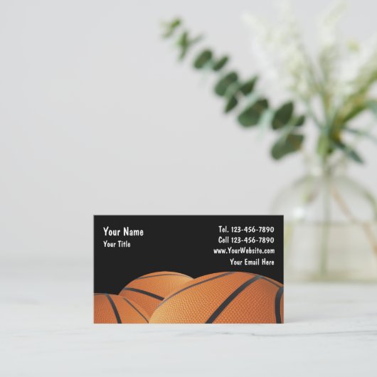 Basketball Visitekaartje (Staand voorkant)