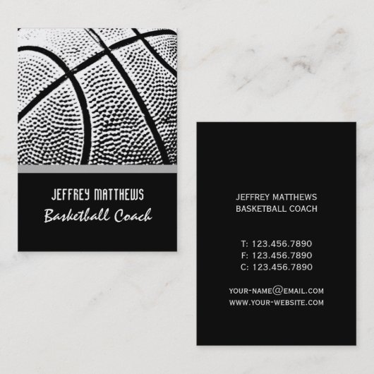 Basketball Visitekaartje (Voorkant / Achterkant)