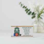 BasketBall-Visitekaartjes (groen) Visitekaartje (Staand voorkant)