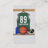 BasketBall-Visitekaartjes (groen) Visitekaartje (Achterkant)