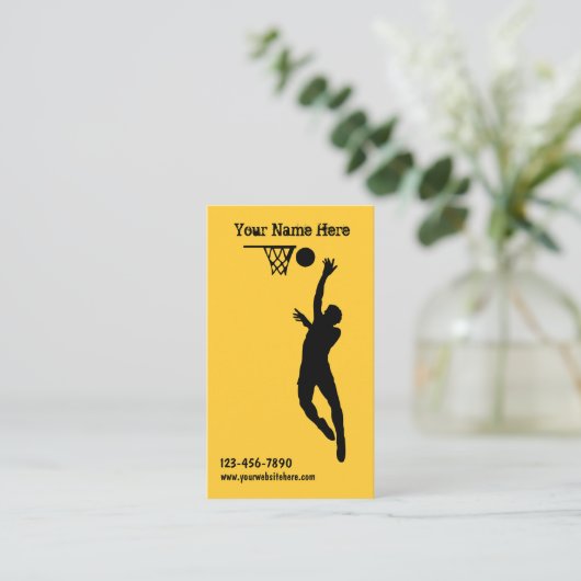 Basketball-Visitekaartjes Visitekaartje (Staand voorkant)