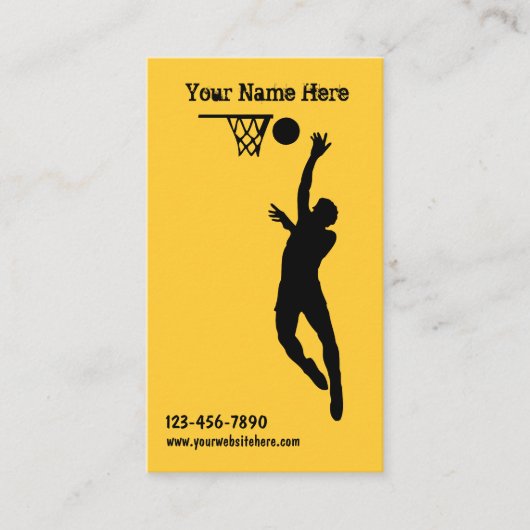 Basketball-Visitekaartjes Visitekaartje (Voorkant)
