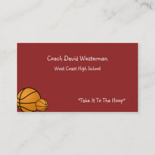 Basketball-Visitekaartjes Visitekaartje