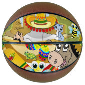 Basketball Viva Mexico Man, Sombrero Donkey Basketbal (Voorkant)