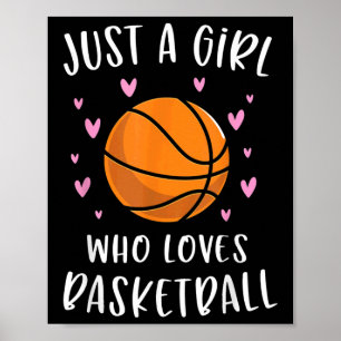 Basketball voor meisjes is maar een meisje dat van poster