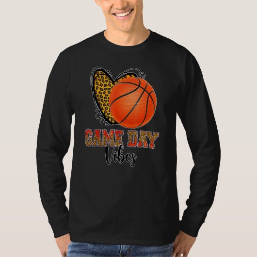 Basketball Vrouwen Man Kind Spel Dag Vibes Basketb T-shirt (Voorkant)