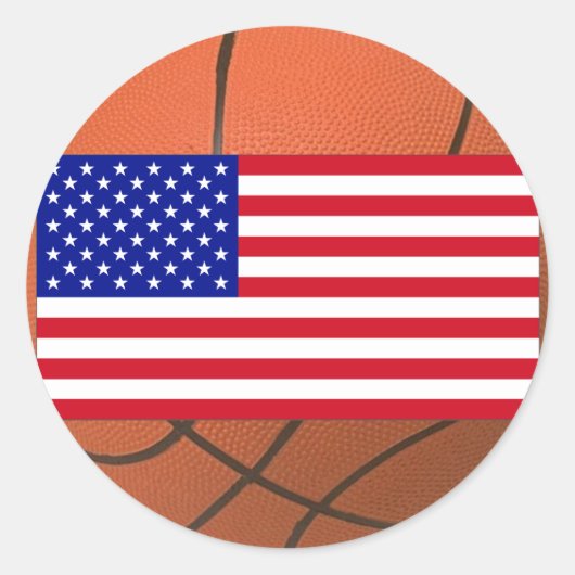 Basketball (VS) Ronde Sticker (Voorkant)