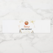 Basketball Water Flacon Etiket op zaterdag Baby sh (Enkel label)