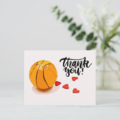Basketball Weddenschap Hartelijk dank Briefkaart (Staand voorkant)