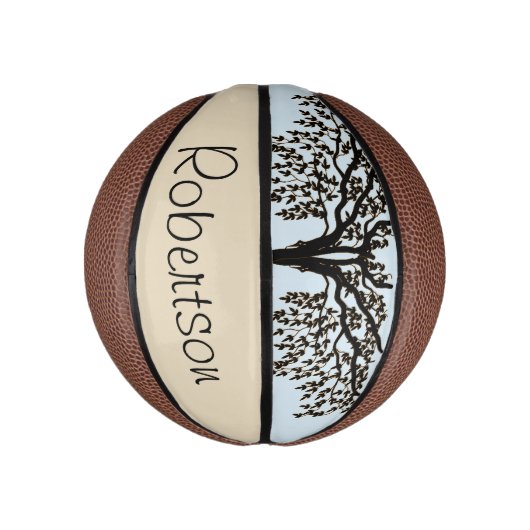Basketball - Weeping Tree Branches and Name Basketbal (Verticaal)
