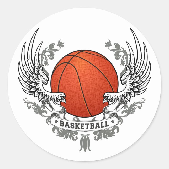 Basketball Wings Sticker (Voorkant)