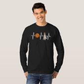 Basketball Wire Fox Terrier Heartbeat Dog T-shirt (Voorkant volledig)