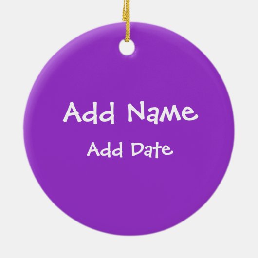 Basketball - Wit/Paars Keramisch Ornament (Achterkant)