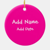 Basketball - wit/roze keramisch ornament (Achterkant)