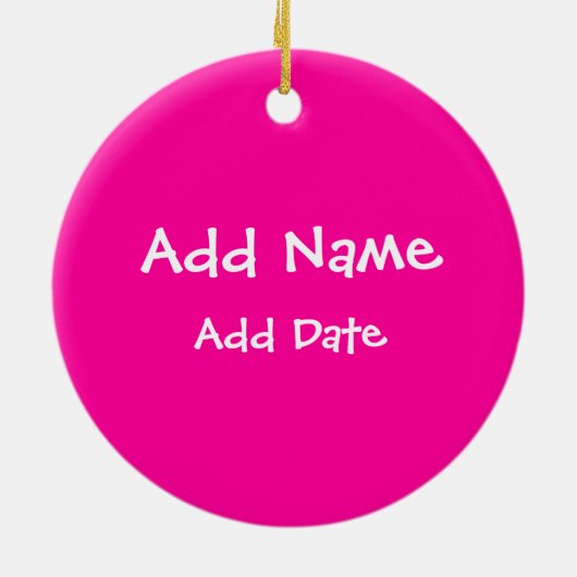 Basketball - wit/roze keramisch ornament (Achterkant)