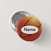 basketball with your name on it ronde button 3,2 cm (Voorkant /achterkant)