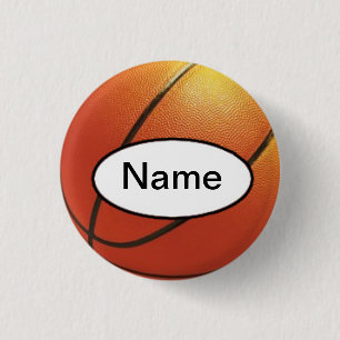 basketball with your name on it ronde button 3,2 cm