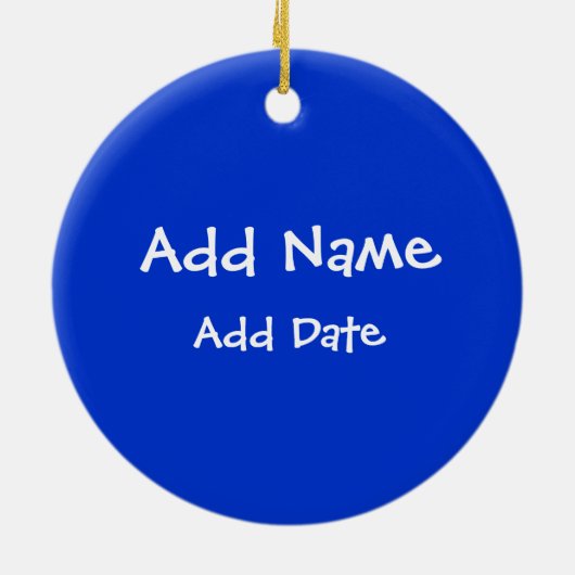 Basketball - Witte/Blauwe Producten Keramisch Ornament (Achterkant)