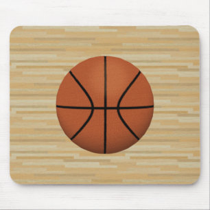 Basketball & Wood Court Achtergrond:Mousepad Muismat