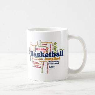 Basketball Word Cloud Koffiemok