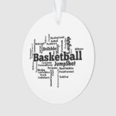 Basketball Word Cloud Ornament (voorkant)