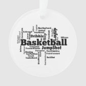 Basketball Word Cloud Ornament (voorkant)