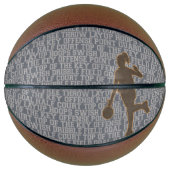 Basketball Words Girl Custom Mini Basketbal (Voorkant)