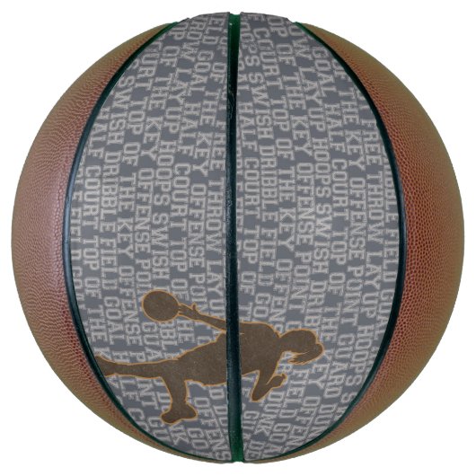 Basketball Words Girl Custom Mini Basketbal (Verticaal)