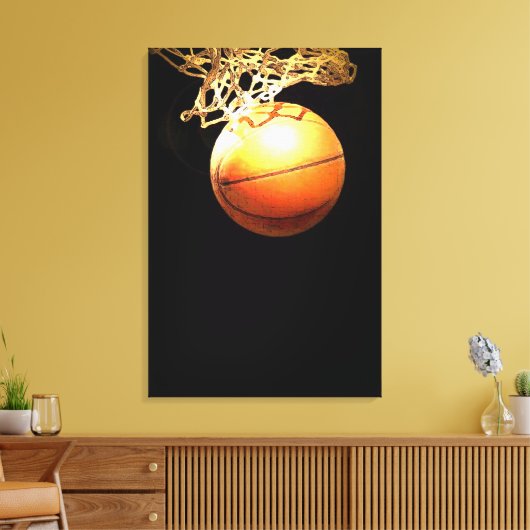 Basketball Wrapped Canvas (Insitu (Woonkamer))
