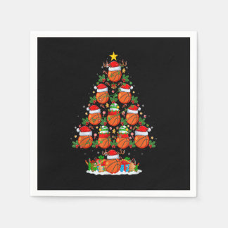 Basketball Xmas Tree Licht Funny Santa Basketball Servet