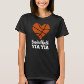 Basketball Yia Yia Basketball Heart Grandma YiaYia T-shirt (Voorkant)