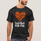 Basketball Yia Yia Basketball Heart Grandma YiaYia T-shirt (Voorkant)