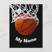 Basketball Your Name Custom Briefkaart (Voorkant)