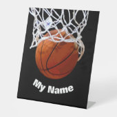 Basketball Your Name Custom Reclamebord Met Voetstuk (Voorkant)
