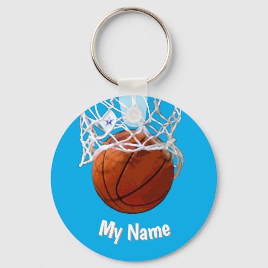 Basketball Your Name Custom Sleutelhanger (Voorkant)