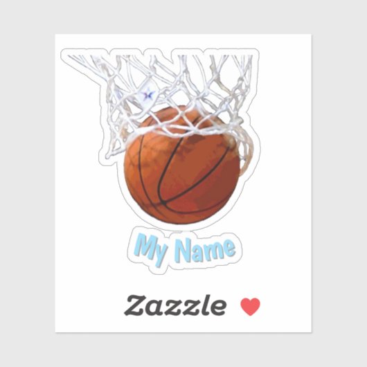 Basketball Your Name Custom Sticker (Vel)