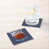 Basketball Your Name Text Message Slogan Custom Kartonnen Onderzetters (Insitu)