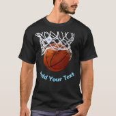 Basketball Your Name Text Message Slogan Custom T-shirt (Voorkant)