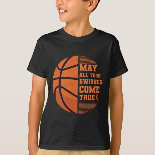 Basketball zal al je wensen uitdragen t-shirt (Voorkant)