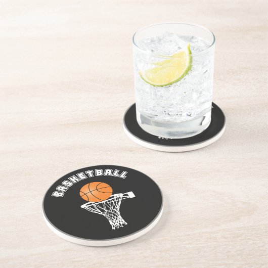 Basketball Zandsteen Onderzetter (Zijkant)