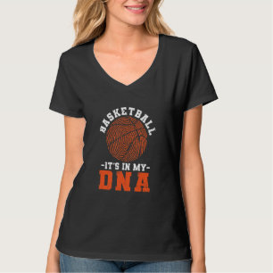 Basketball zit in mijn dna Funny Player Coach Team T-shirt