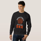 Basketball zit in mijn dna Funny Player Coach Team Trui (Voorkant volledig)
