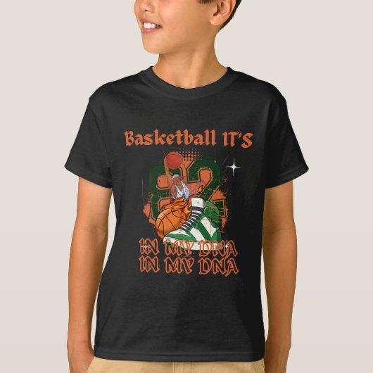 Basketball zit in mijn DNA T-shirt (Voorkant)