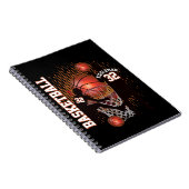 Basketball - zwart en Oranje Notitieboek (Rechterzijde)