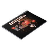 Basketball - zwart en Oranje Notitieboek (Linkerzijde)