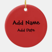 Basketball - zwart/rood keramisch ornament (Achterkant)