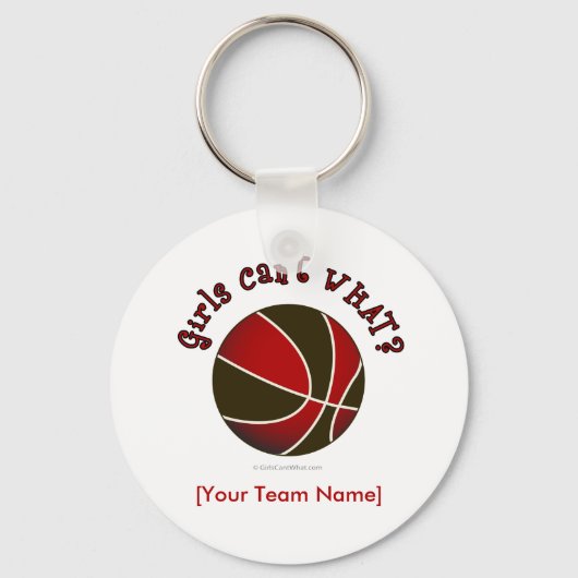 Basketball - zwart/rood sleutelhanger (Voorkant)